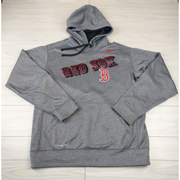 Nike Other - Nike Therma Fit Boston Red Sox Hoodie Mens Medium Gray‎ MLB Sweatshirt Baseball